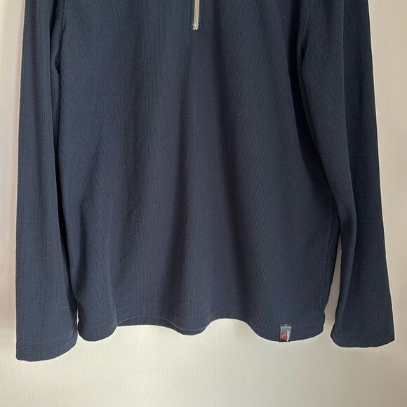 Banana Republic Men Quarter zip fleece Polartec navy blue soft sweatshirt EUC! - Picture 3 of 9